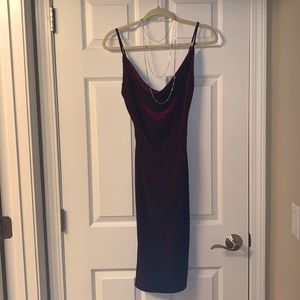 Red velvet dress